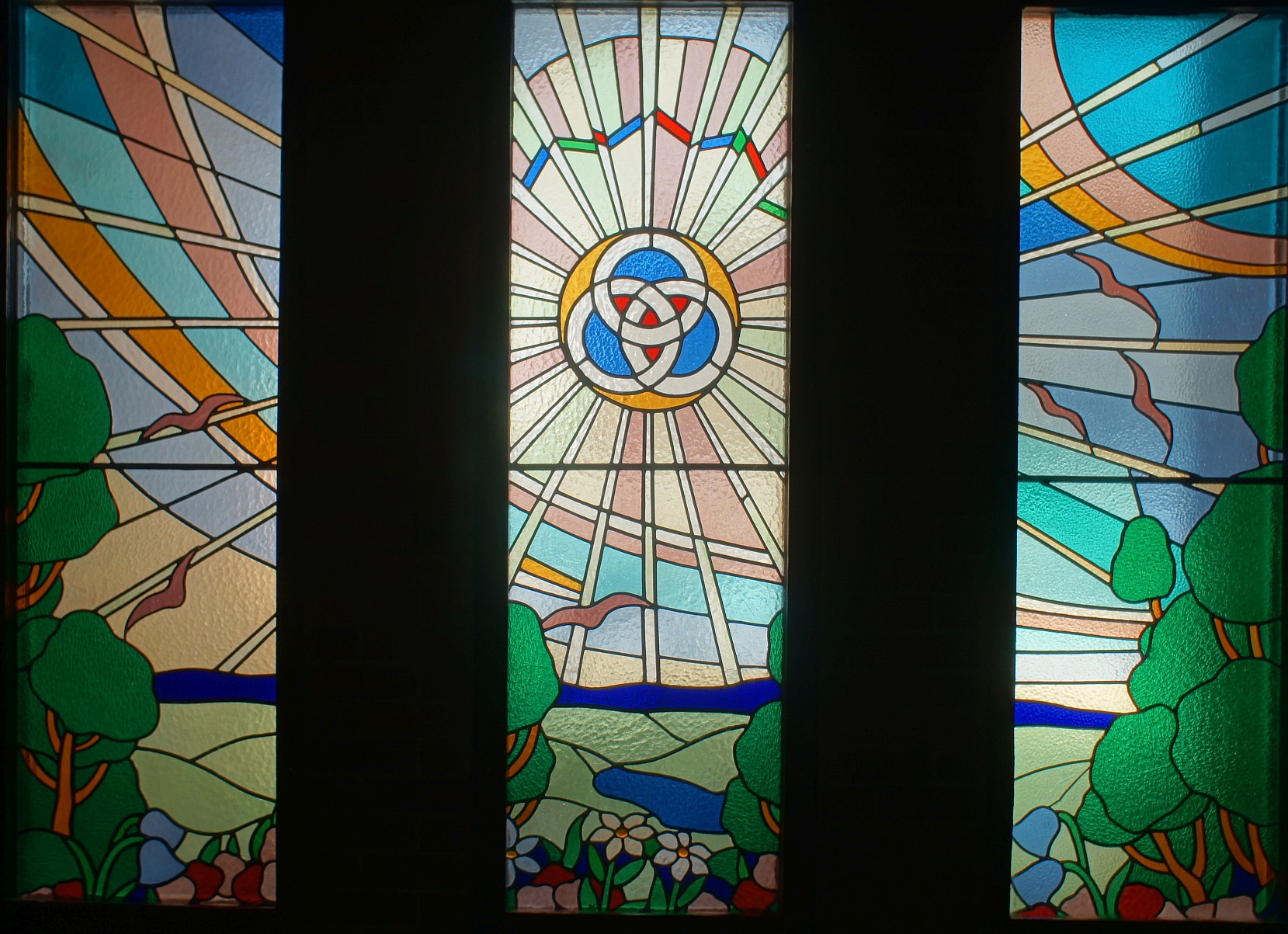 Stained glass at the old church